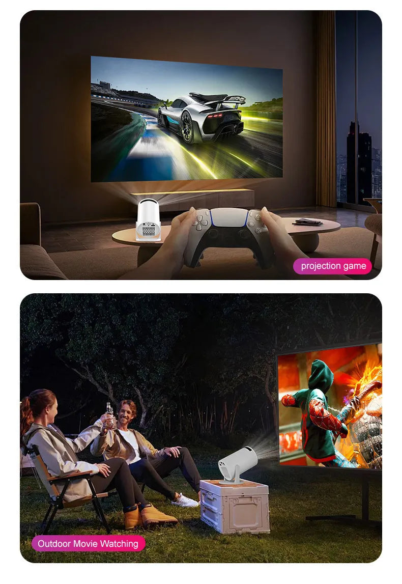 VistaCast Mini 240° Smart Projector with Extra Large-Screen Display